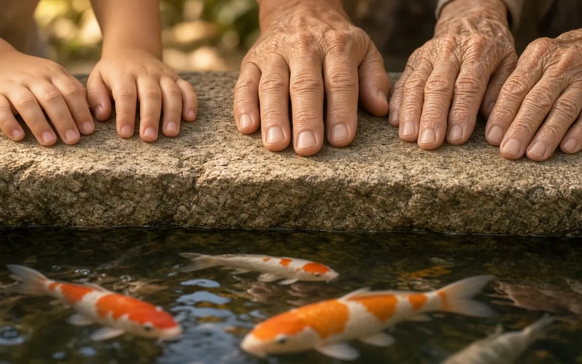 Sharing a koi's ashes fairly between the people who loved it