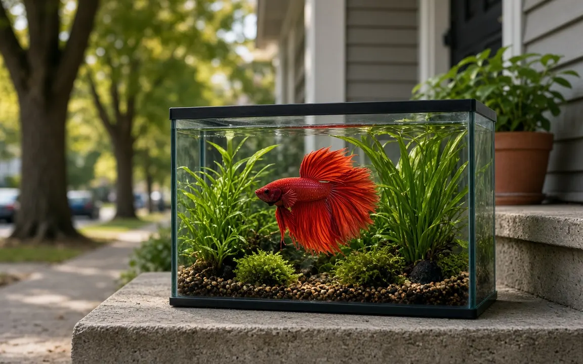 Saying goodbye to a pet fish in Bern